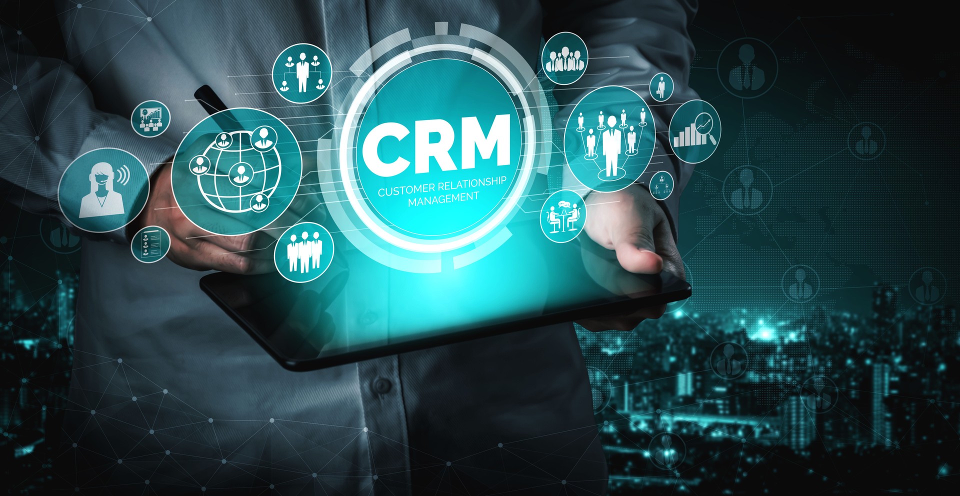 CRM Customer Relationship Management for business sales marketing system concept
